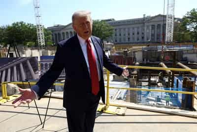 Image for Trump talks up his ballroom plan dozens of times but plays down Americans' economic pain