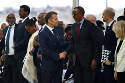 Image for Macron, Kagame inaugurate Rwanda genocide memorial in Paris