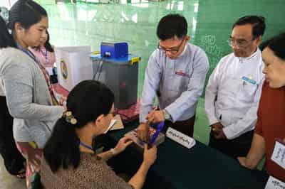 Image for Weak turnout seen in Myanmar's phased election, first since 2021 coup