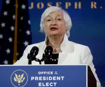 Image for Yellen pushes minimum corporate taxes, ending fossil fuel breaks, to pay for infrastructure