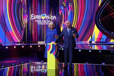 Image for Britain’s King Charles unveils Eurovision competition stage