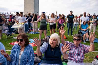 Image for Trump-backed faith event features conservative Christians as critics decry blurring of church-state lines