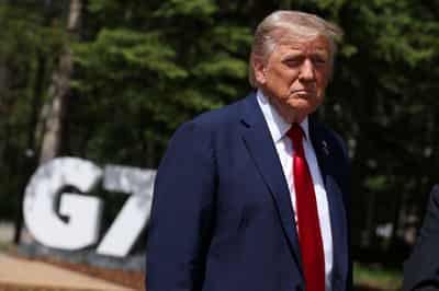 Image for Trump says his G7 summit departure not linked to any Israel-Iran ceasefire offer