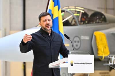 Image for Zelenskiy says Ukrainian military can hit Russian logistics throughout occupied areas