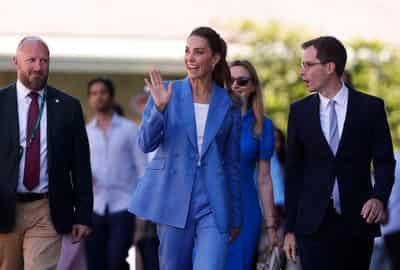 Image for Tennis-Princess Kate watches British hopeful Fery on Wimbledon visit