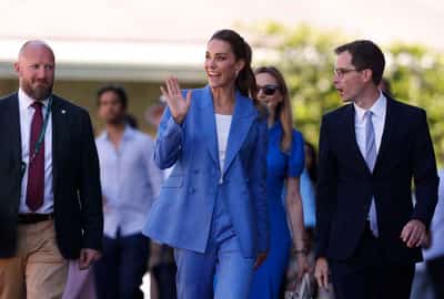 Image for Tennis-Princess Kate watches British hopeful Fery on Wimbledon visit