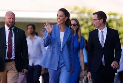 Image for Tennis-Princess Kate watches British hopeful Fery on Wimbledon visit