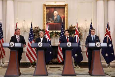 Image for Australia says it will meet 'challenges' of AUKUS nuclear submarine timeline