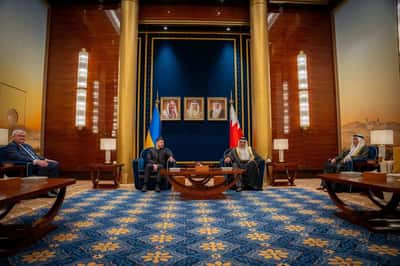 Image for Zelenskiy pitches drone deal during Bahrain visit