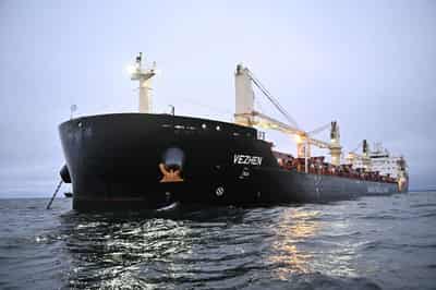 Image for Swedish authorities board ship seized over Baltic Sea cable breach