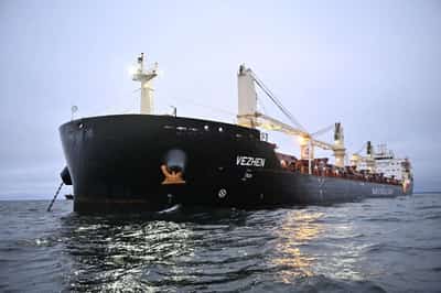 Image for Swedish authorities board ship seized over Baltic Sea cable breach