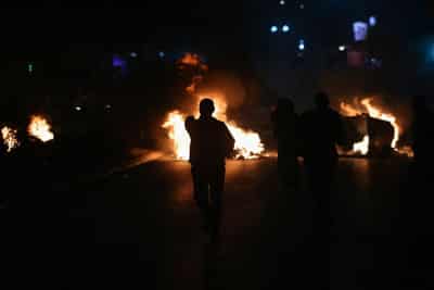 Image for Protesters clash with police over Kosovo war crimes court law