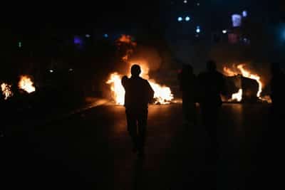 Image for Protesters clash with police over Kosovo war crimes court law