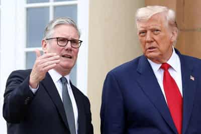Image for Trump arrives in Britain for second state visit