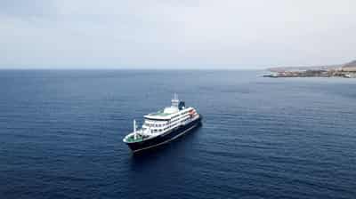 Image for Cruise ship hit by hantavirus outbreak departs Cape Verde for Canary Islands, Reuters witness says