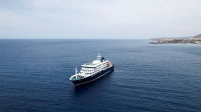 Image for Cruise ship hit by hantavirus outbreak departs Cape Verde for Canary Islands, Reuters witness says