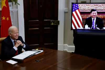 Image for Biden begins fifth call with China’s Xi, looking to tamp down Taiwan tension