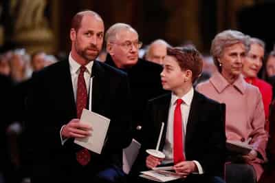 Image for UK's Prince William and son George volunteer at homelessness charity