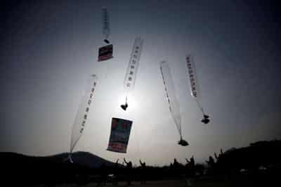 Image for South Korea official signals leaflet balloons might again float over the North