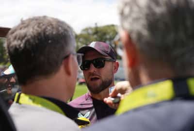 Image for Cricket-England's McCullum wants to keep 'pretty good gig' despite Ashes defeat