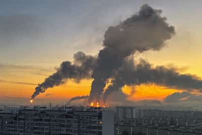 Image for Two dead in Moscow region, drones hit oil refinery in Russian capital