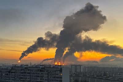 Image for Two dead in Moscow region, drones hit oil refinery in Russian capital