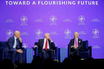 Image for Tariff fears loom large at Milken as executives try to stay calm