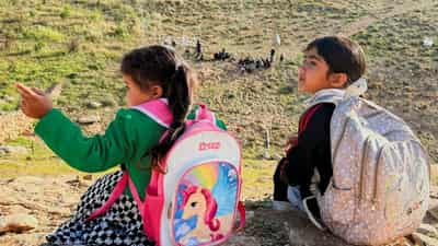 Image for Settlers block Palestinian pupils' path to West Bank school with barbed wire