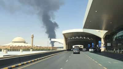 Image for Smoke visible near Riyadh airport after Saudi Arabia issues all-clear