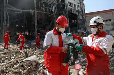 Image for Iranian rescue workers struggle under relentless bombardment
