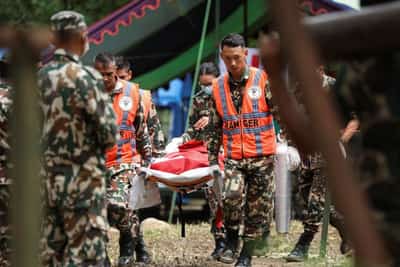 Image for Two people pulled alive from Nepal hydropower tunnel