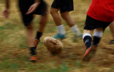 Image for Dictator Franco's head replica rolls on football pitch in Spanish art festival