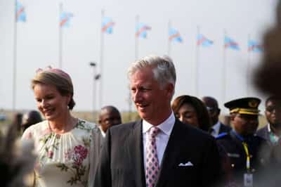 Image for Belgian king returns mask to Congo in symbolic gesture of restitution