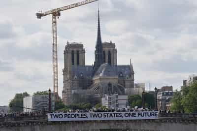 Image for Israeli, Palestinian civil society groups meet in France as two-state hopes dim