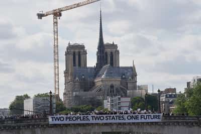 Image for Israeli, Palestinian civil society groups meet in France as two-state hopes dim