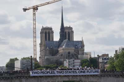 Image for Israeli, Palestinian civil society groups meet in France as two-state hopes dim