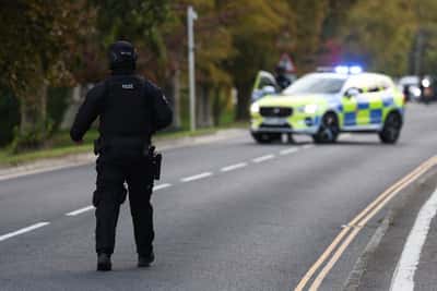 Image for UK police arrest men on explosives act offenses after air base security stepped up-Sky