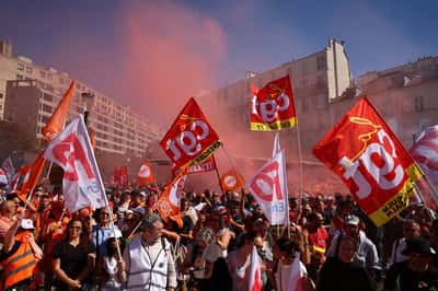 Image for French unions strike across multiple sectors as budget proposal looms