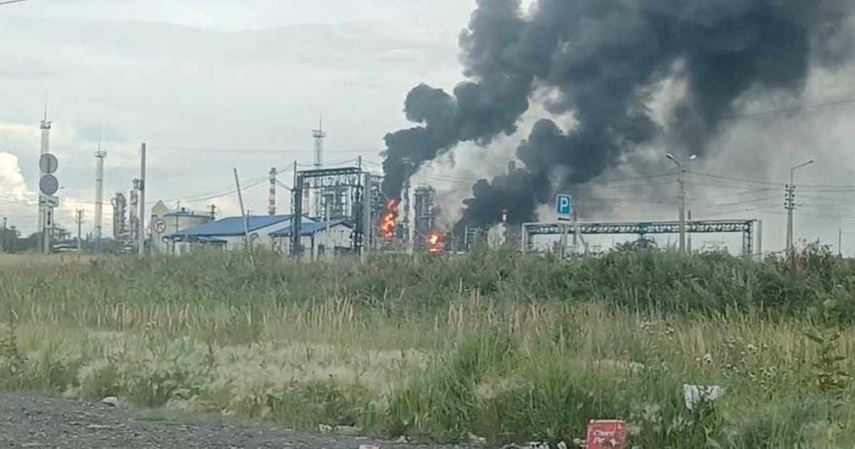 Russia's largest oil refinery halts processing after drone attack, sources say