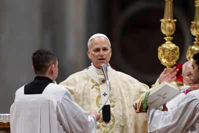 Image for In first Christmas sermon, Pope Leo decries conditions for Palestinians in Gaza