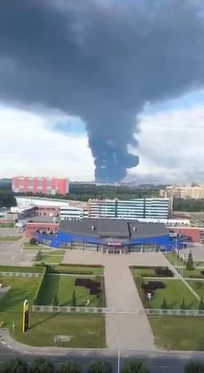 Image for Fire caused by drones at oil refinery in Russia's Yaroslavl has been extinguished, governor says