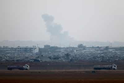 Image for Israeli military kills 4 near aid distribution site in south Gaza, medics say