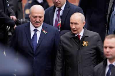 Image for Kremlin accuses Ukraine of threatening sovereignty of close Russian ally Belarus