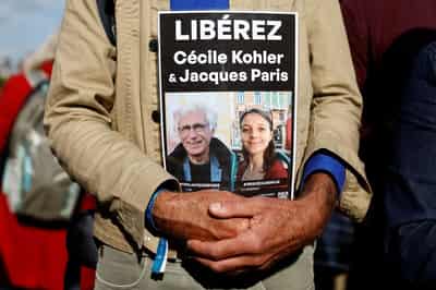 Image for Iran frees two French nationals from prison, Macron says