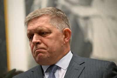 Image for Slovakia's Fico holds meeting at site of his shooting, rails against opposition