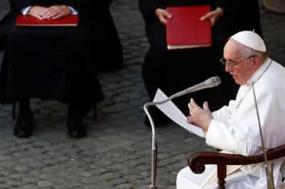 Image for Pope doing well after intestinal surgery, Vatican says