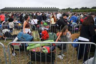 Image for First revellers arrive at UK's Glastonbury Festival