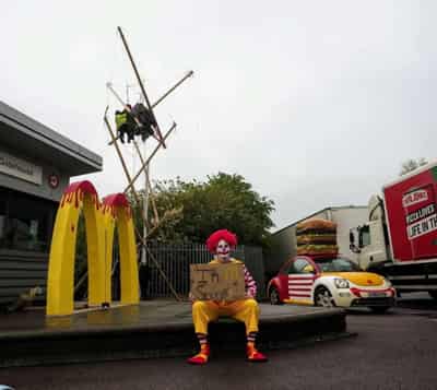 Image for Animal rights group blockades McDonald&#8217;s UK distribution centres
