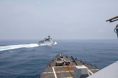 Image for Chinese destroyer held live-fire drill in Japan's EEZ, Japan says