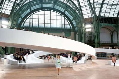Image for Chanel builds double-C logo into catwalk set for haute couture